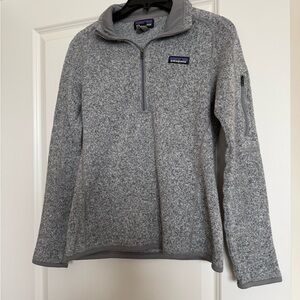 Patagonia Heather Gray Quarter-Zip Fleece